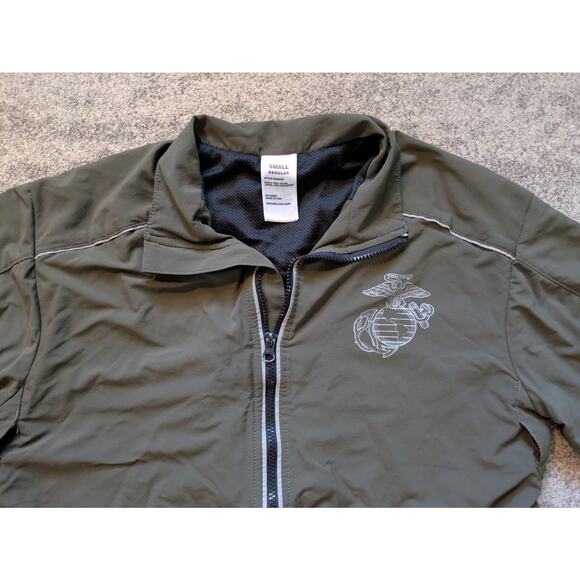 New Balance USMC MARINES OFFICIAL PT Running Suit Jacket OD Green USA - SMALL - Picture 11 of 16
